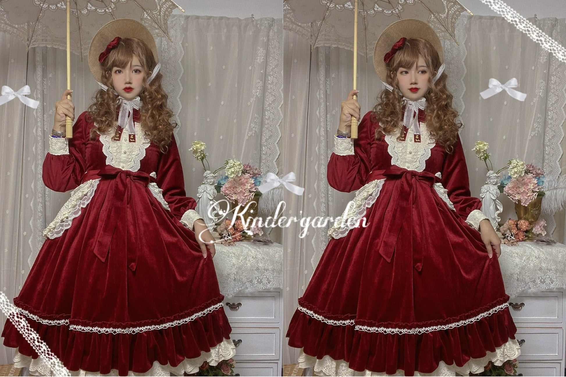 Miss Point - Customized Lolita Dress Vintage Elegant Velvet OP Dress