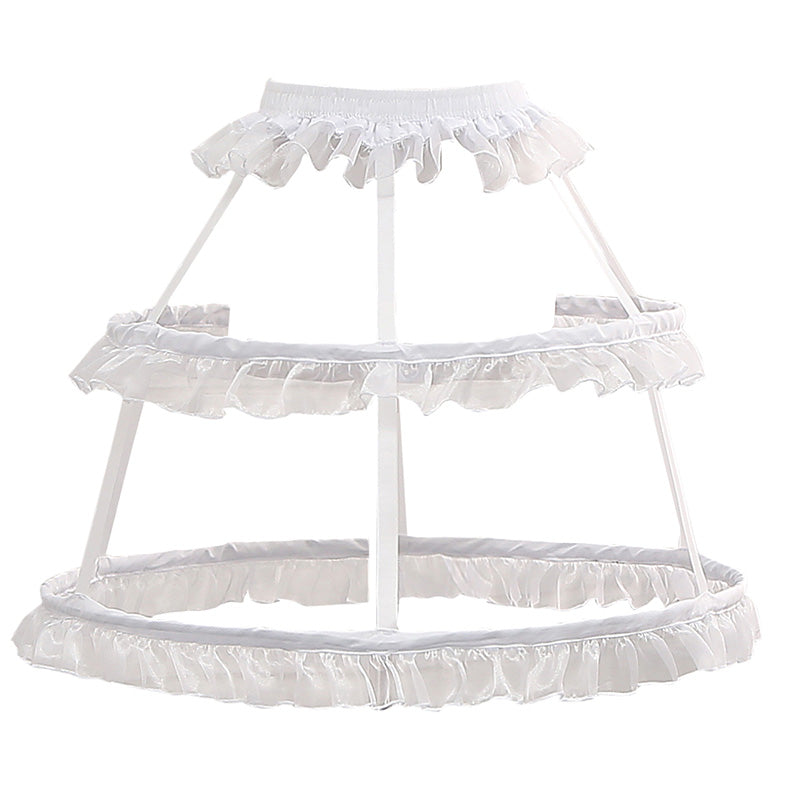Manyiluo - Adjustable Lolita Petticoat Fish-bone Hollow-out Pannier
