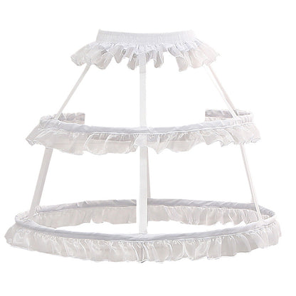 Manyiluo - Adjustable Lolita Petticoat Fish-bone Hollow-out Pannier