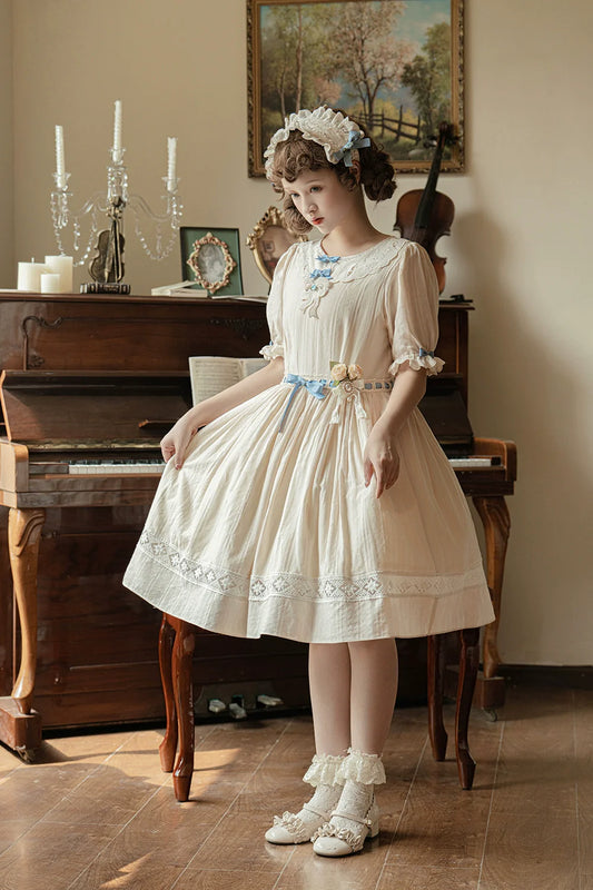 Miss Point - Customized Elegant Lolita OP Dress Cute Daily Girl Short Lolita Dress