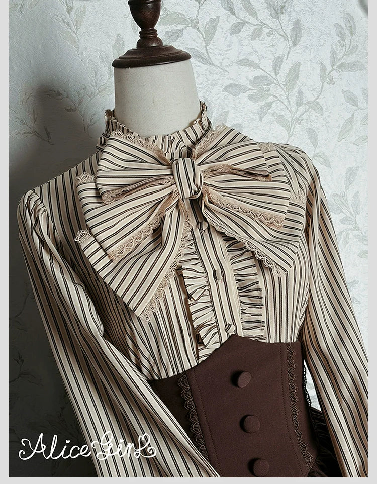 Alice Girl - Duke of Victoria - Classic Lolita Striped Blouse