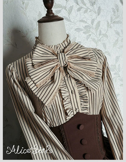 Alice Girl - Duke of Victoria - Classic Lolita Striped Blouse