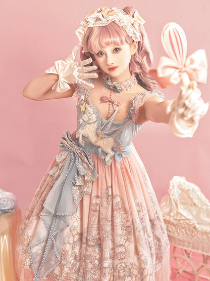 Designer Gift - CloudPlay - Sweet Lolita JSK Dress, Carousel Print