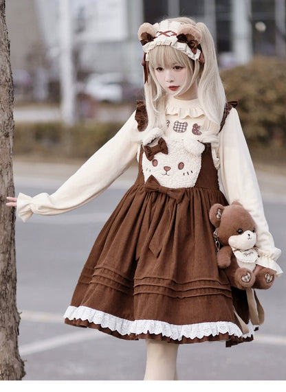 Besozealous - Handmade Lolita KC Animal Ear Coffee Hairband