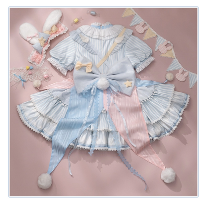 Forest Fluorescent Carps - Ouji Lolita Suit Circus Prince Shorts and OP Dress