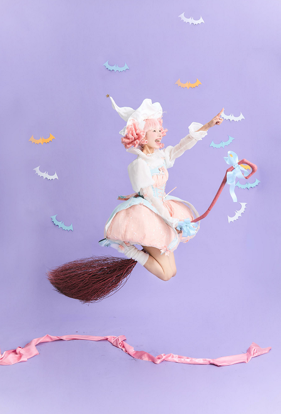 Lemon Honey - Halloween Gothic Lolita Jumper Dress, Pumpkin-inspired Dress