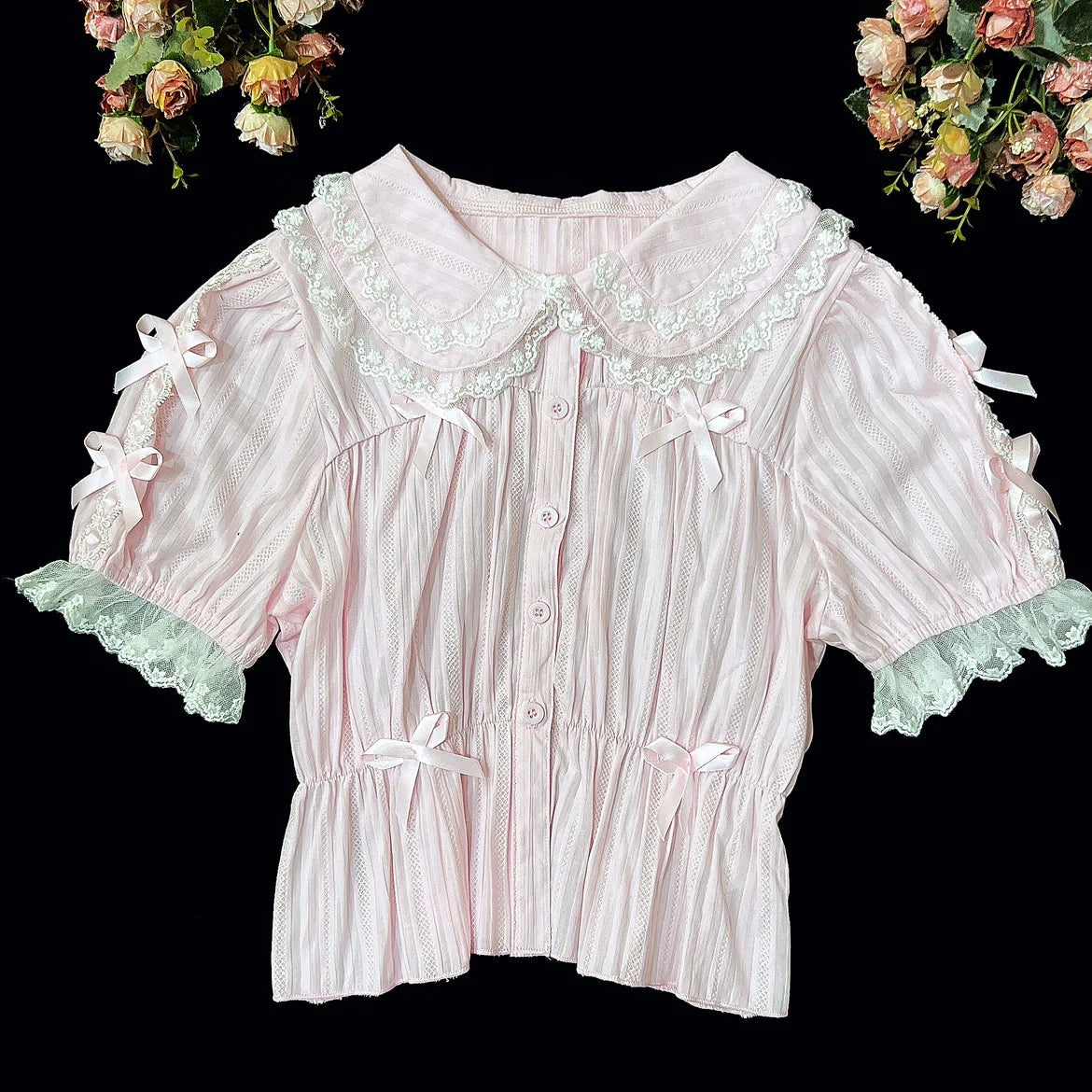DMFS Lolita - Sweet Lolita Shirt Doll Collar Blouse High-waisted