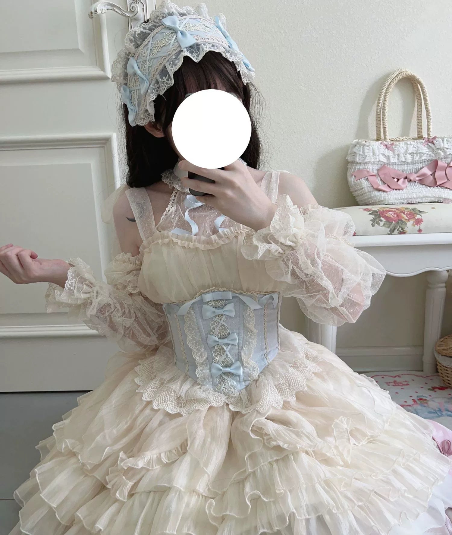 Original Design - Heart Flutter Love - Sweet Lolita Accessoriy Set and Inner Wear Multicolors