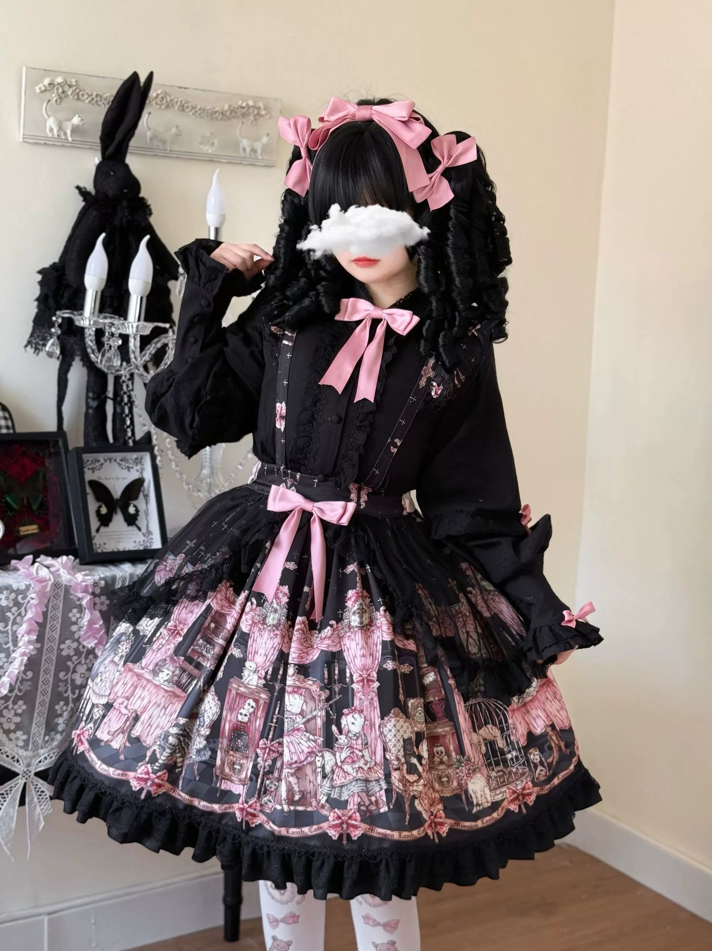 Uncle's Workshop - Missing Lamb Case - Gothic Lolita Dress Set with Sheep Prints