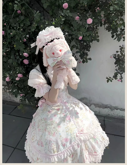 TaTaTa Lolita - Spring 2025 - Old School Lolita Jumper Dress, Floral Prints