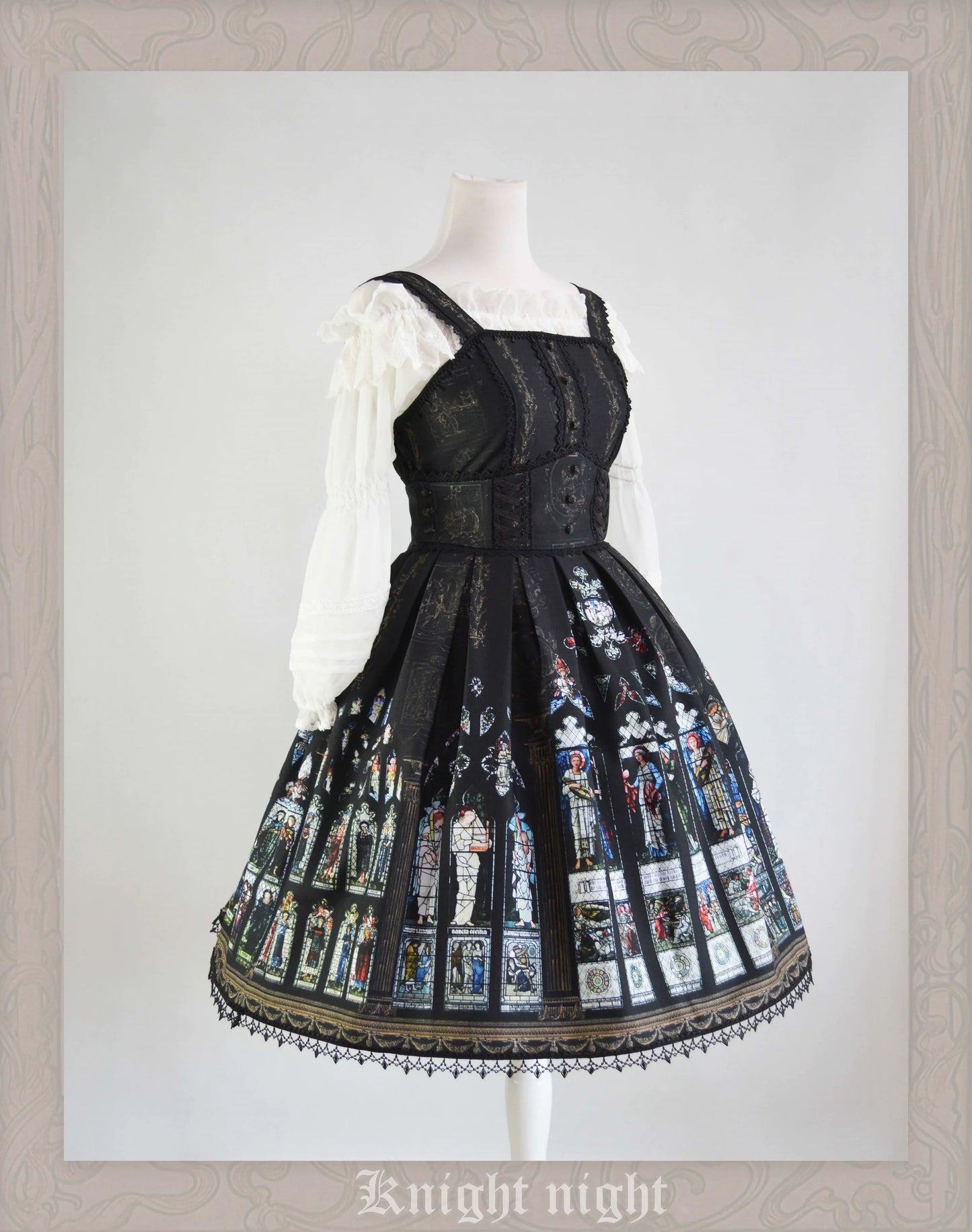 Knight Night - The Saint Priest - Vintage Lolita JSK Dress Halter Neckline