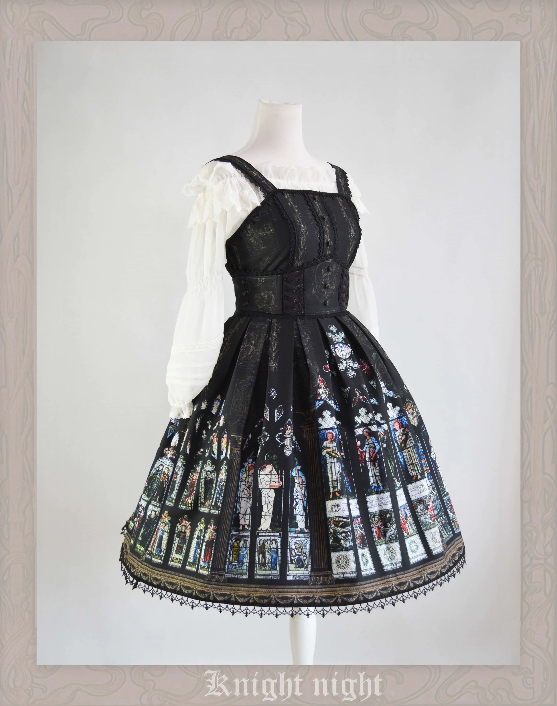 Knight Night - The Saint Priest - Vintage Lolita JSK Dress Halter Neckline
