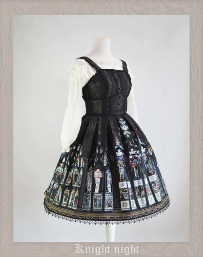 Knight Night - The Saint Priest - Vintage Lolita JSK Dress Halter Neckline