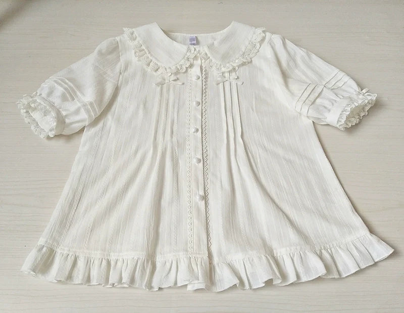 Youlan Lane - Cotton Sweet Lolita Blouse, Single / Fleece Lined Version