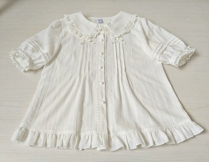 Youlan Lane - Cotton Sweet Lolita Blouse, Single / Fleece Lined Version