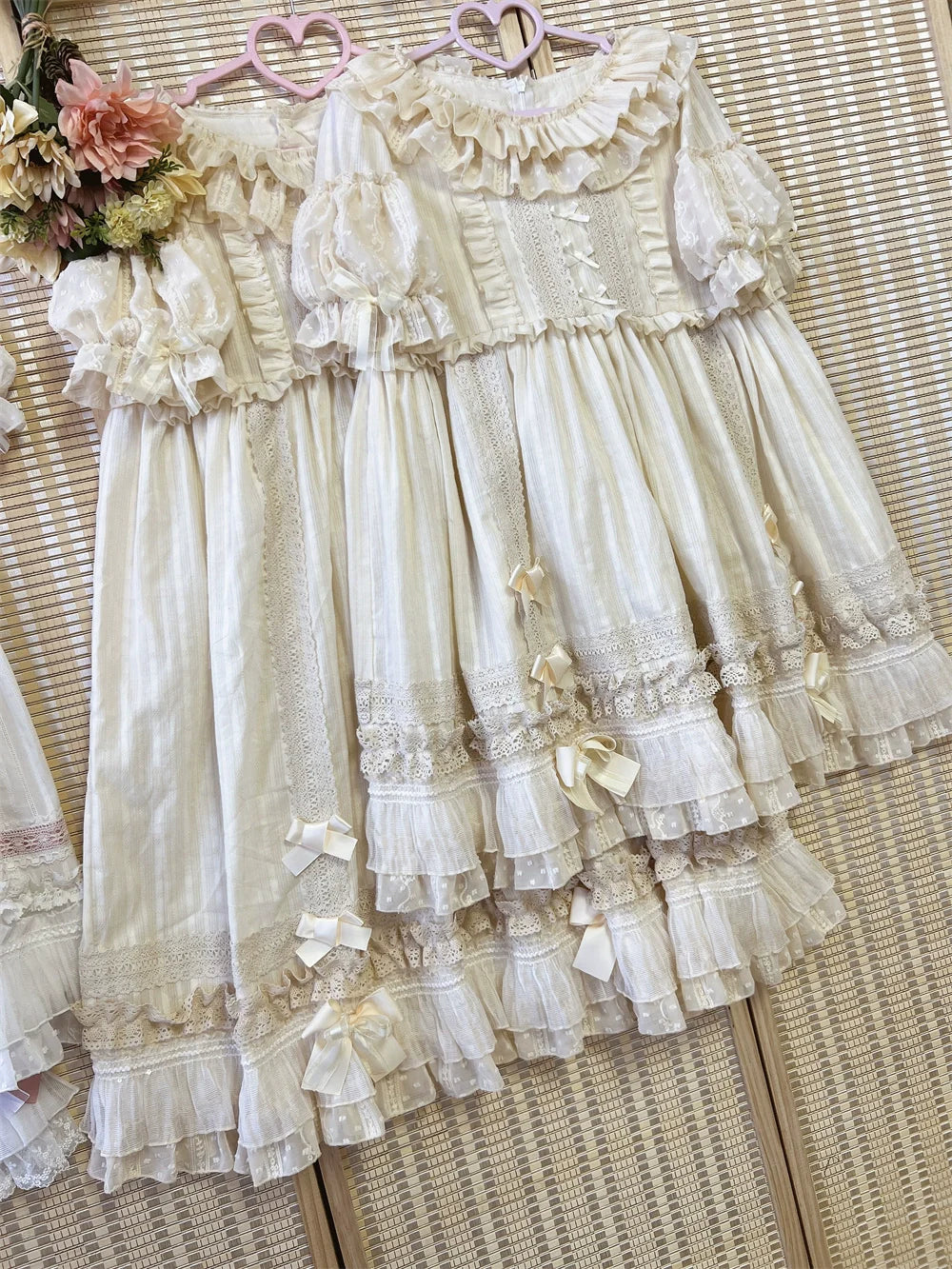 Ilovexiaolu - Meow Lullaby - Cotton Kawaii Lolita OP Dress with Removable Kitty Apron