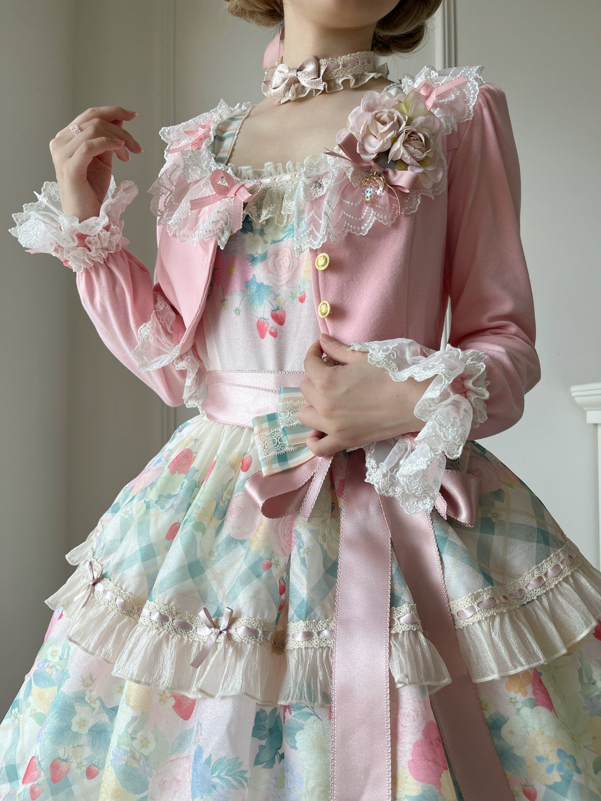 Unideer - Prelude - Elegant Lolita Bolero Jacket with Lace Ruffle Frill