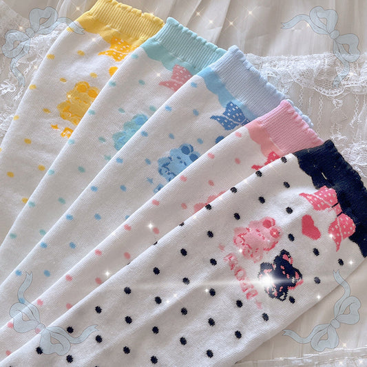 Roji roji - Bear Bunny Cotton Lolita Calf Socks