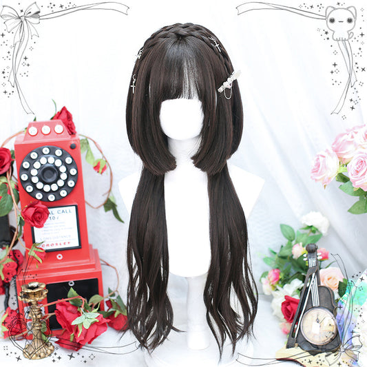 Dalao Home - Sweet  Lolita Hime Cut Long Curly Wig Multicolor
