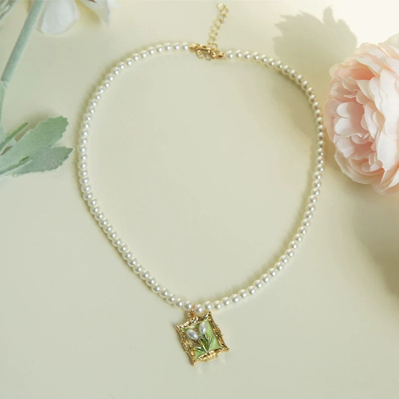 With PUJI - Blooming Rose - Chiffon Classic Lolita Dress Set Painting Styled OP & JSK