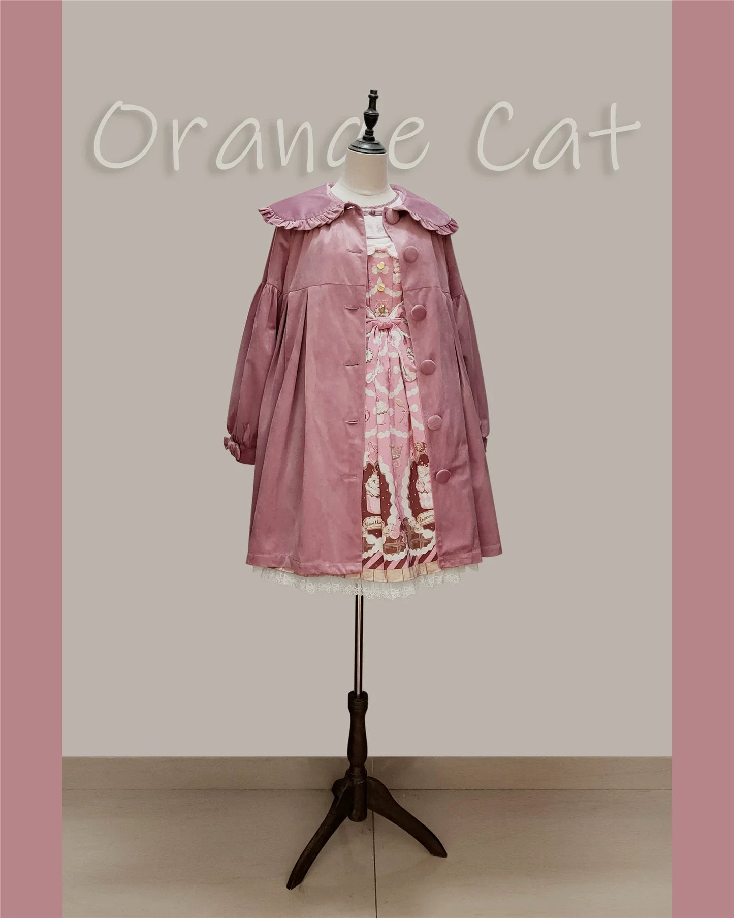 Dark Star Island - Winter Lolita Cape Velvet Antique Lolita Coat