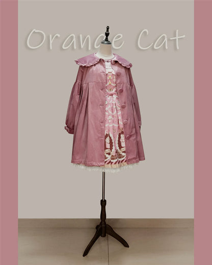 Dark Star Island - Winter Lolita Cape Velvet Antique Lolita Coat