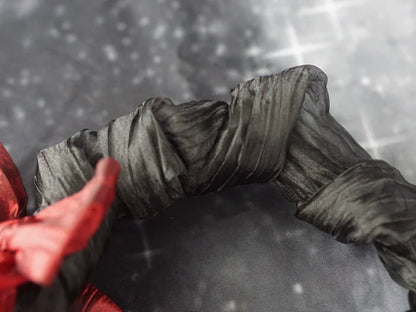 Strange Sugar - Gothic Lolita KC Black Wine Red Ruffled Bow Hair Accessories