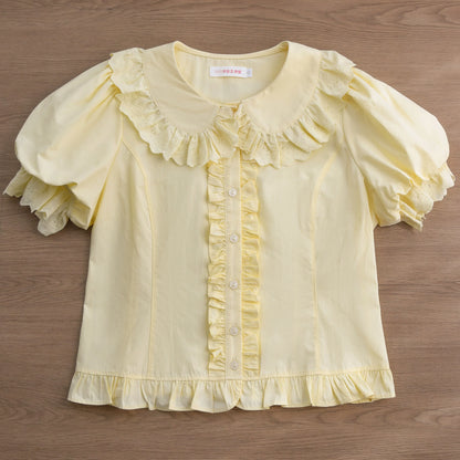 MIST - Cotton Kawaii Lolita Blouse, Short Sleeve