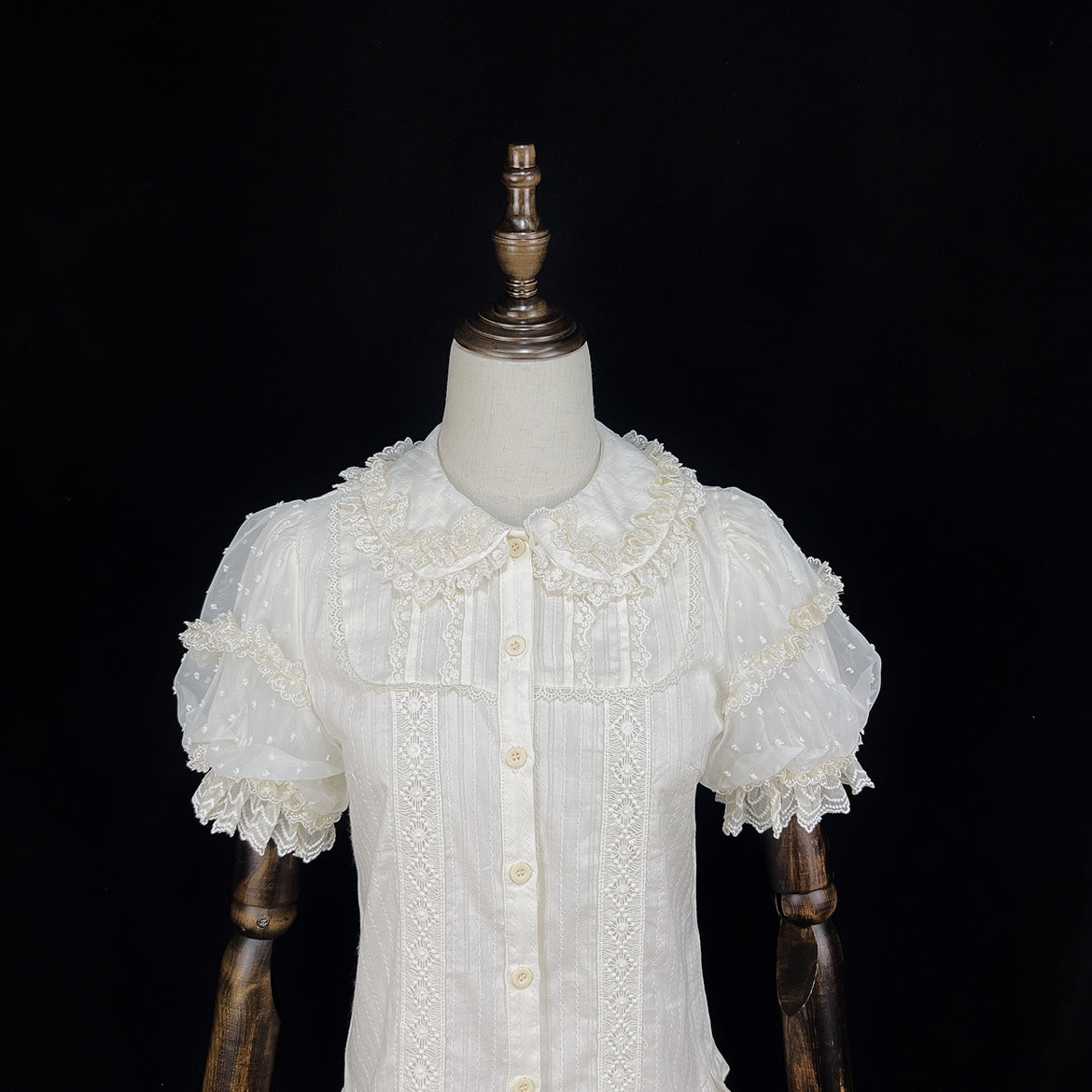 DMFS Lolita - Lollipop - Sweet Lolita Shirt with Double-Layered Puff Sleeves