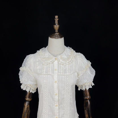 DMFS Lolita - Lollipop - Sweet Lolita Shirt with Double-Layered Puff Sleeves