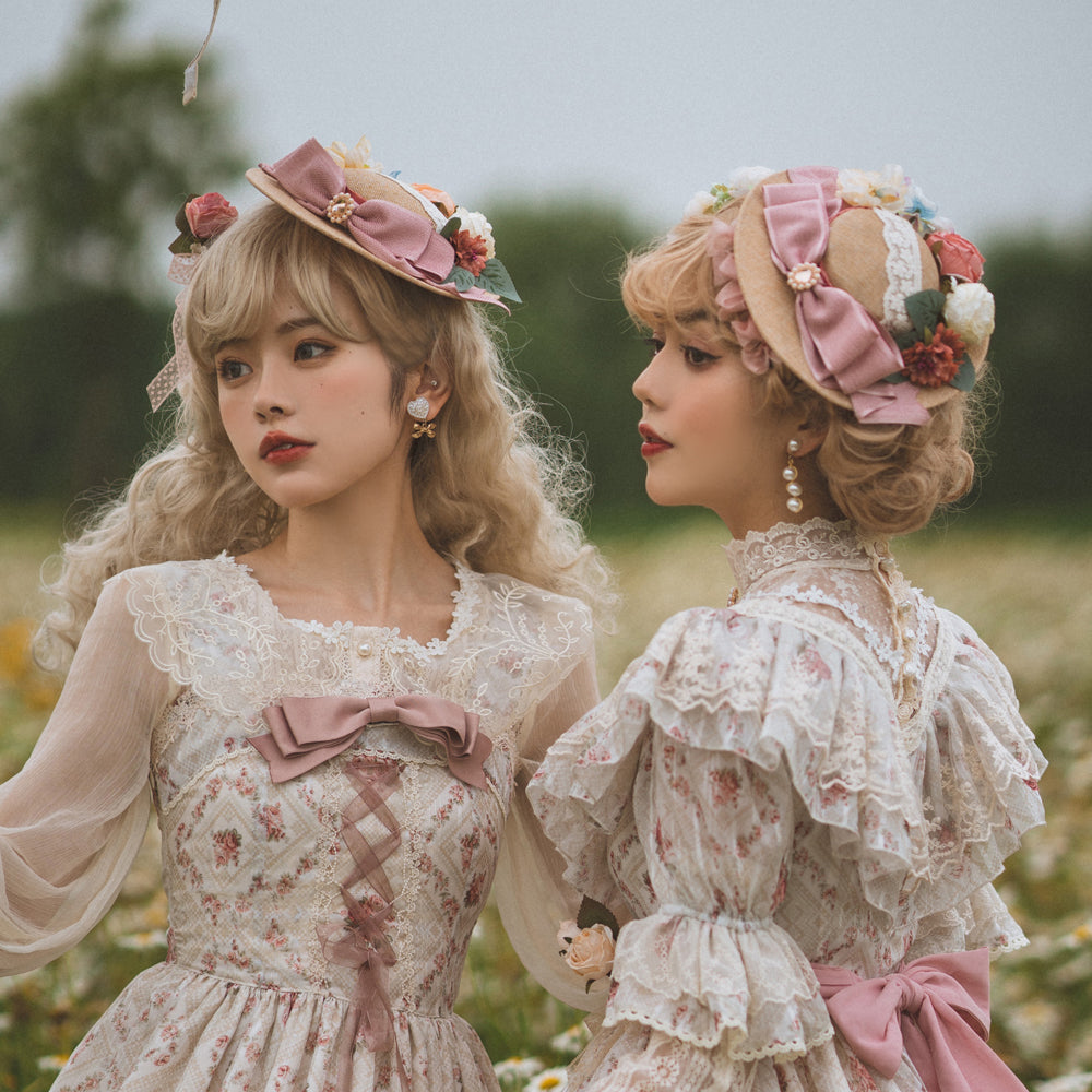 Miss Point - Woody Rose - Elegant Flower Lolita Hat