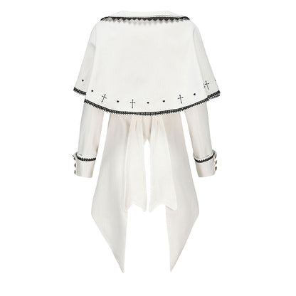 Immortal Thorn - Ouji Lolita Handsome White Prince Wind Coat