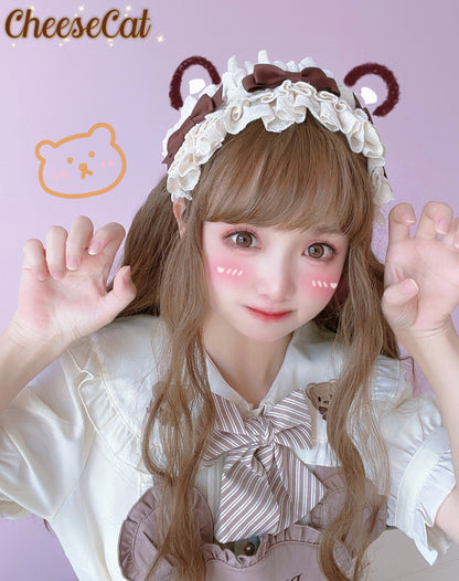 Cheese Cat - Doll Lullaby Tabby Cat Cotton Lolita Headdress
