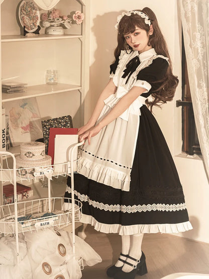 Sweet Date - Halloween Gothic Lolita OP Maid Lolita Dress Elegant Lolita OP
