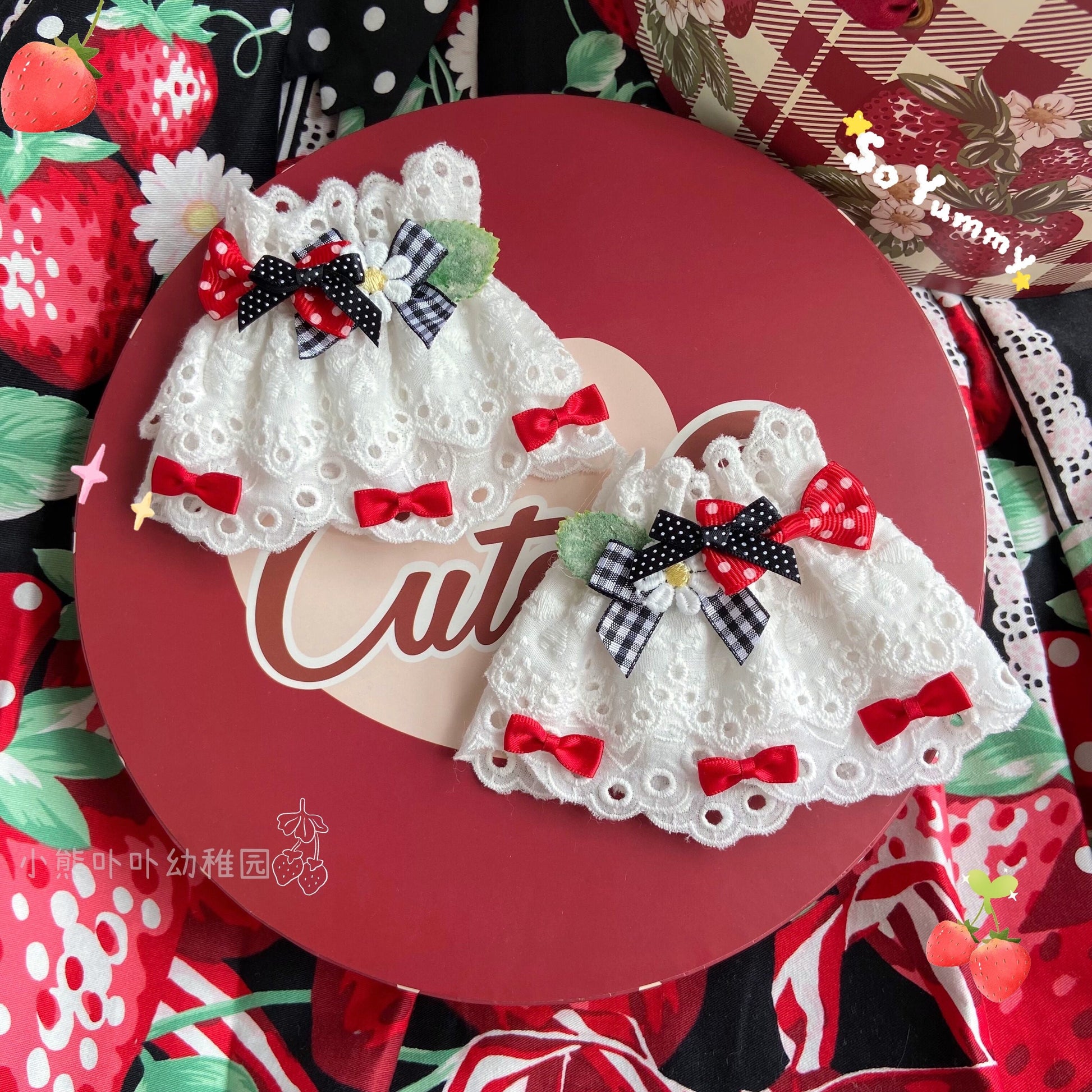 Bear Doll - Original Cute Lolita Bow Cuffs