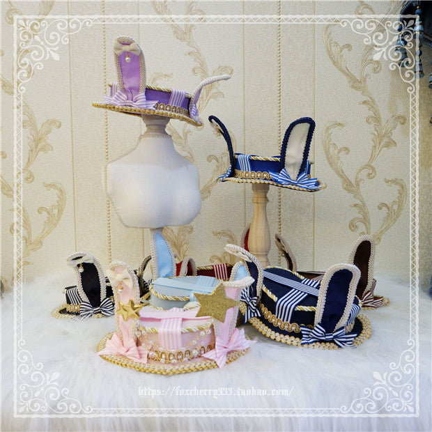 Fox Cherry - Lolita Rabbit Ears Top Hat Multiple colors