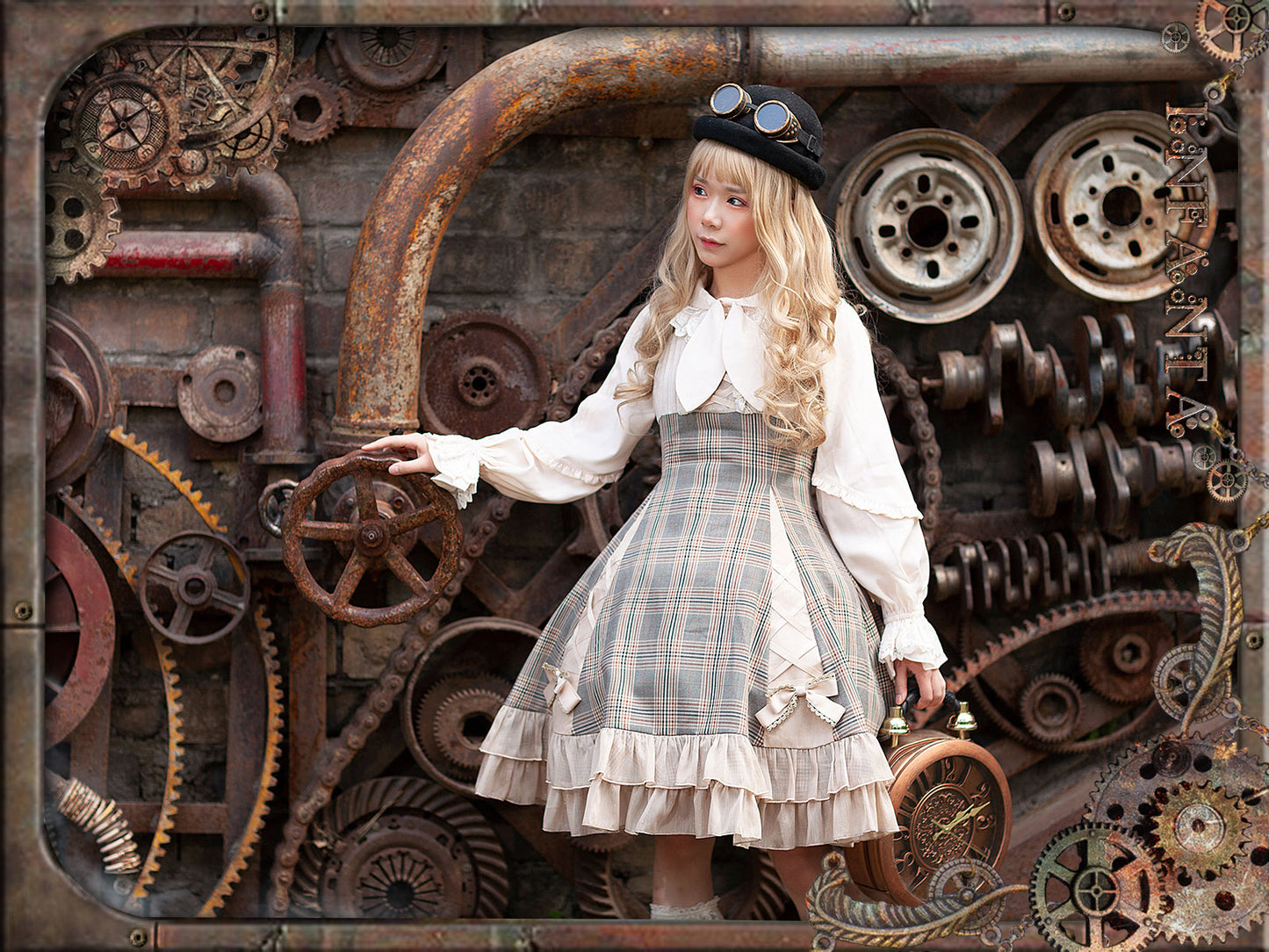 Infanta - Memoirs of Backlight - Elegant Plaid Lolita JSK Dress