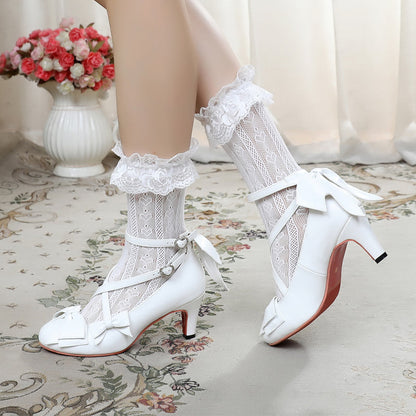 Sosic - Wind Tide Rumors - Cross-Strap Sweet Lolita Handmade Shoes