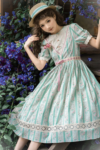 Miss Point - Happy Summer Elegant Lolita Floral OP Dress