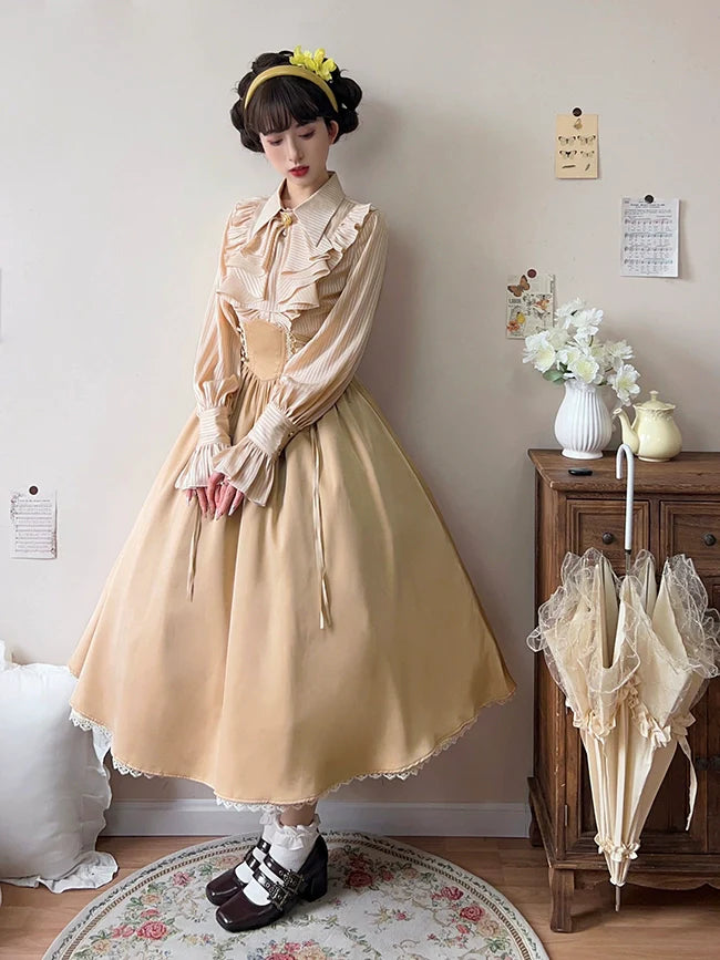 Forest Song - Astris - Classic Lolita SK Double-sided Wearing Fishbone Skirt