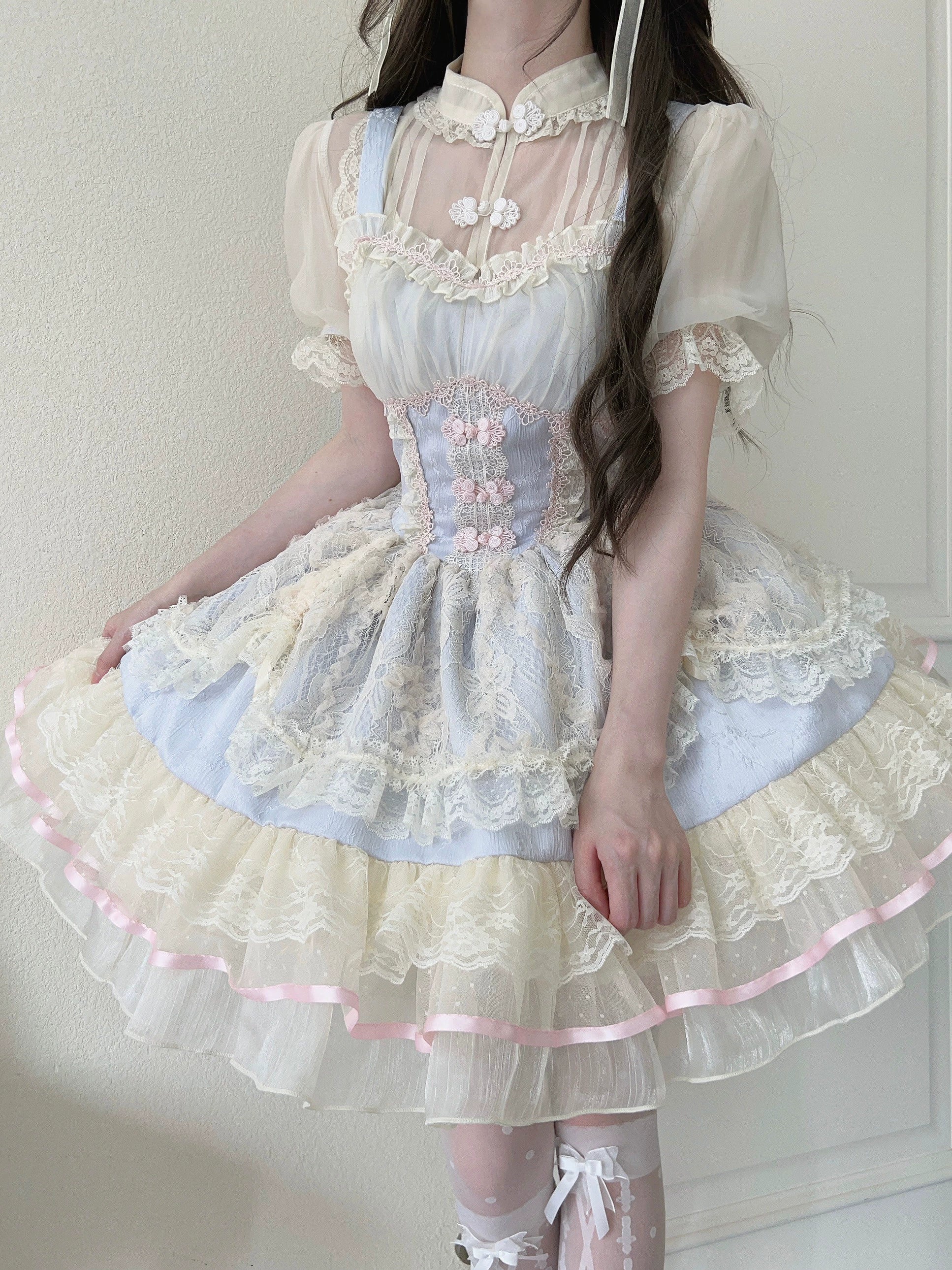 Sugar Girl - Hua Ji Fu Lei - Chinese Style Lolita JSK Dress Ballet Style Innerwear Set