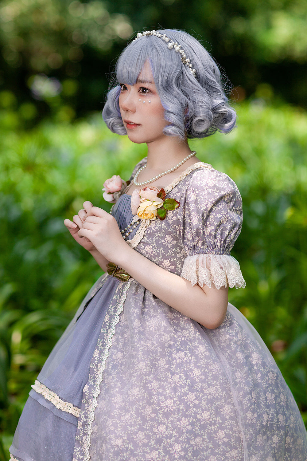 Infanta - Rose Afternoon Tea - Cotton Floral Lolita OP