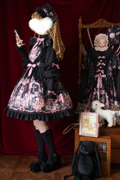 Uncle's Workshop - Missing Lamb Case - Gothic Lolita Dress Set with Sheep Prints