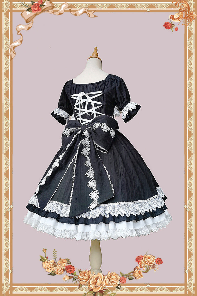 Infanta - Vintage Doll Patchwork Sleeve Lolita OP