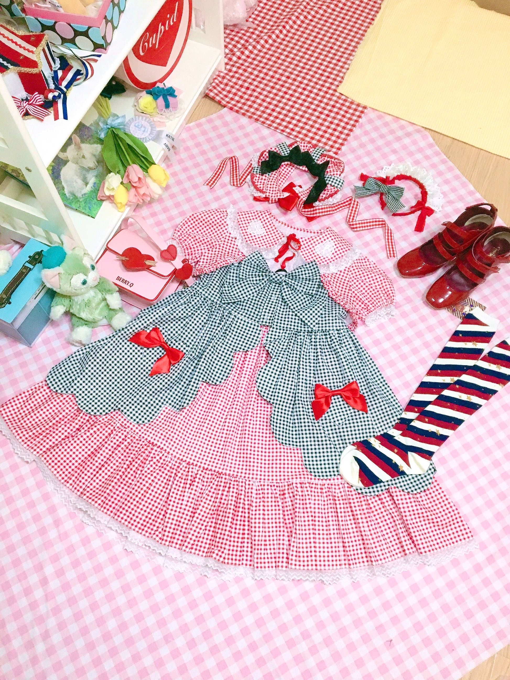 Fluff Mollie - Bean Breakfast - Sweet Lolita Overskirt Daily Daily Petaled Skirt