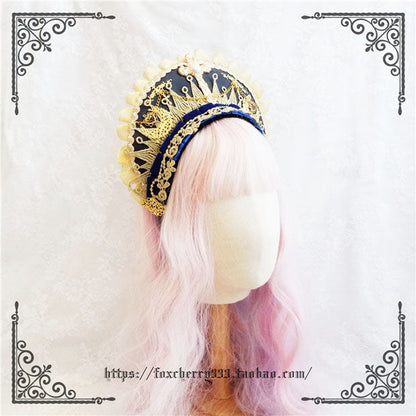 Fox Cherry - Gorgeous Lolita Palace Retro Golden Tudor Headdress