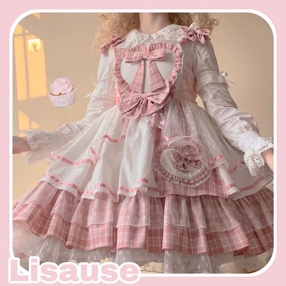Half Sweet Lolita - Sweetheart Rescue - Sweet Lolita Dress Pink Lolita JSK Dress