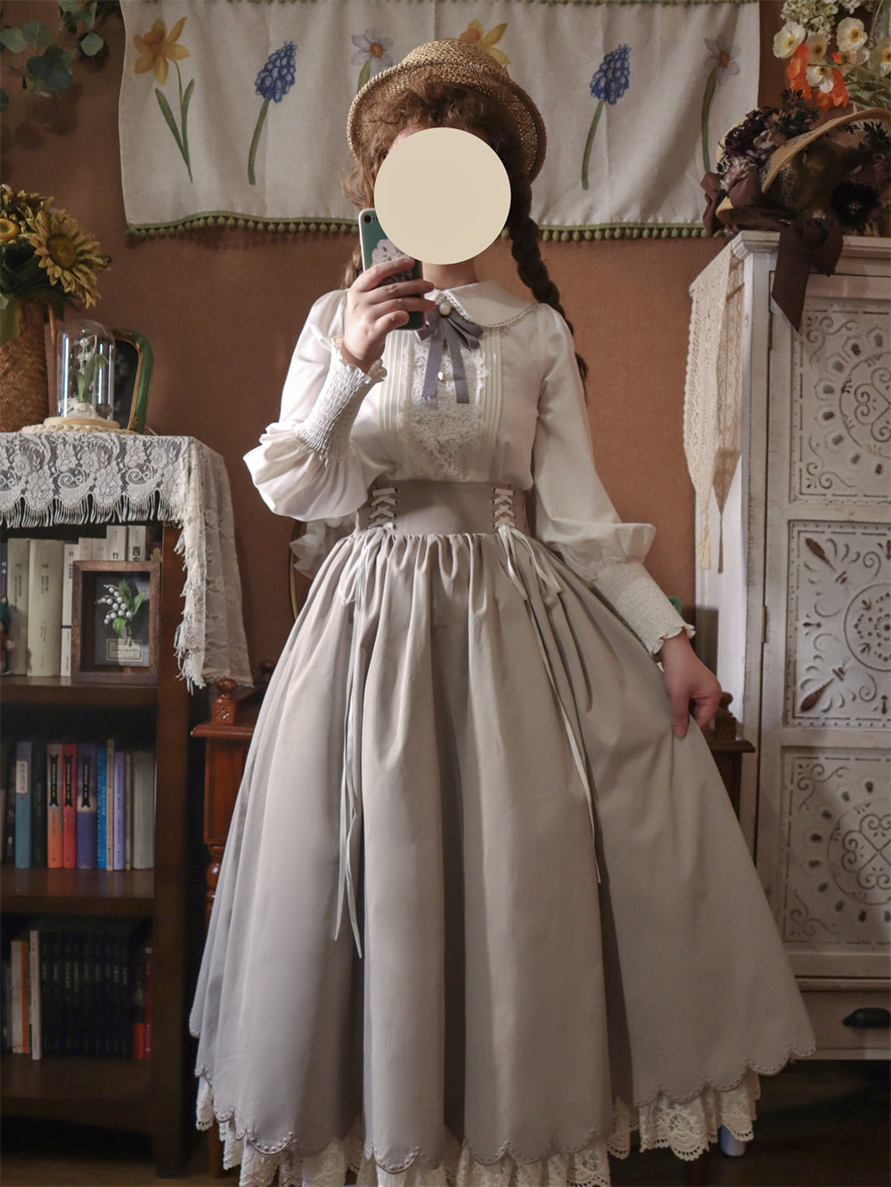 EESSILY - Countess's Autumn Tour - Retro Lolita Embroidery Long SK