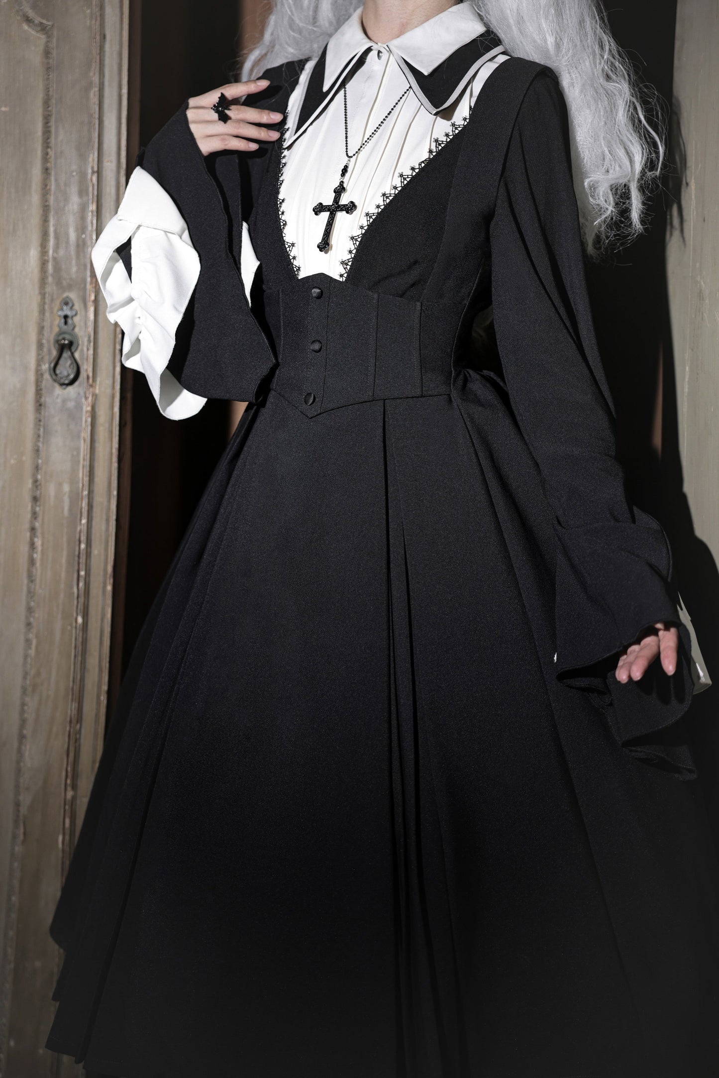 Susin Lolita - Cross Praise - Nun Style Gothic Lolita Dress and Blouse