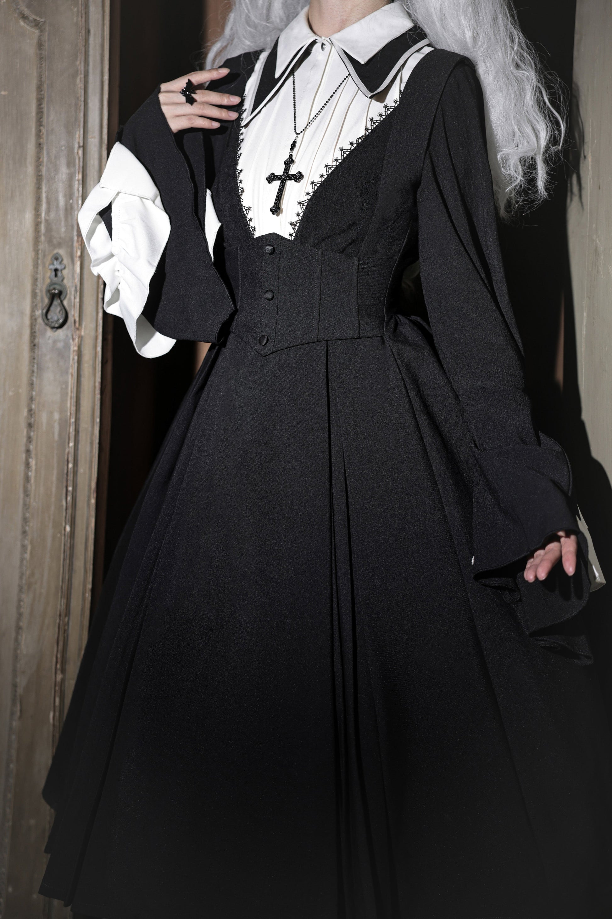 Susin Lolita - Cross Praise - Nun Style Gothic Lolita Dress and Blouse